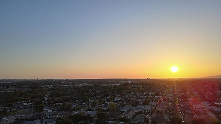 Sunset over Inglewood, California